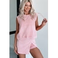 thumbnail image 6 of Light Pink 2-Piece Mineral Wash Cotton Tank Top and Lined Split Skirt Set | [ZhiHiMeRi] | (US 12-14)L, 6 of 12