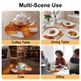 thumbnail image 2 of Burnt Orange Geometric Round 13 Inch Placemats Set of 6, Watercolor Ombre Modern Abstract Art HeatResistant Non Slip Place Mats for Dining Table, Wipeable Braided Kitchen Table Mats for Housewarming, 2 of 9