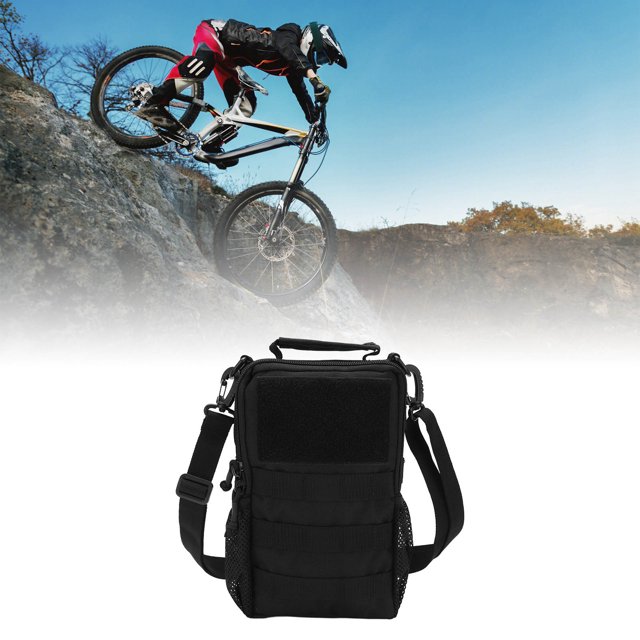 Mochila para bicicleta Material de nailon resistente al agua resistente al desgaste gran capacidad diseño de 2 caras suministros para exteriores negro YUNYI BRAND Deportes