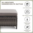 thumbnail image 4 of Pocassy  Outdoor Patio Chairs with Ottomans Set of 4 Grey/Grey, 4 of 5