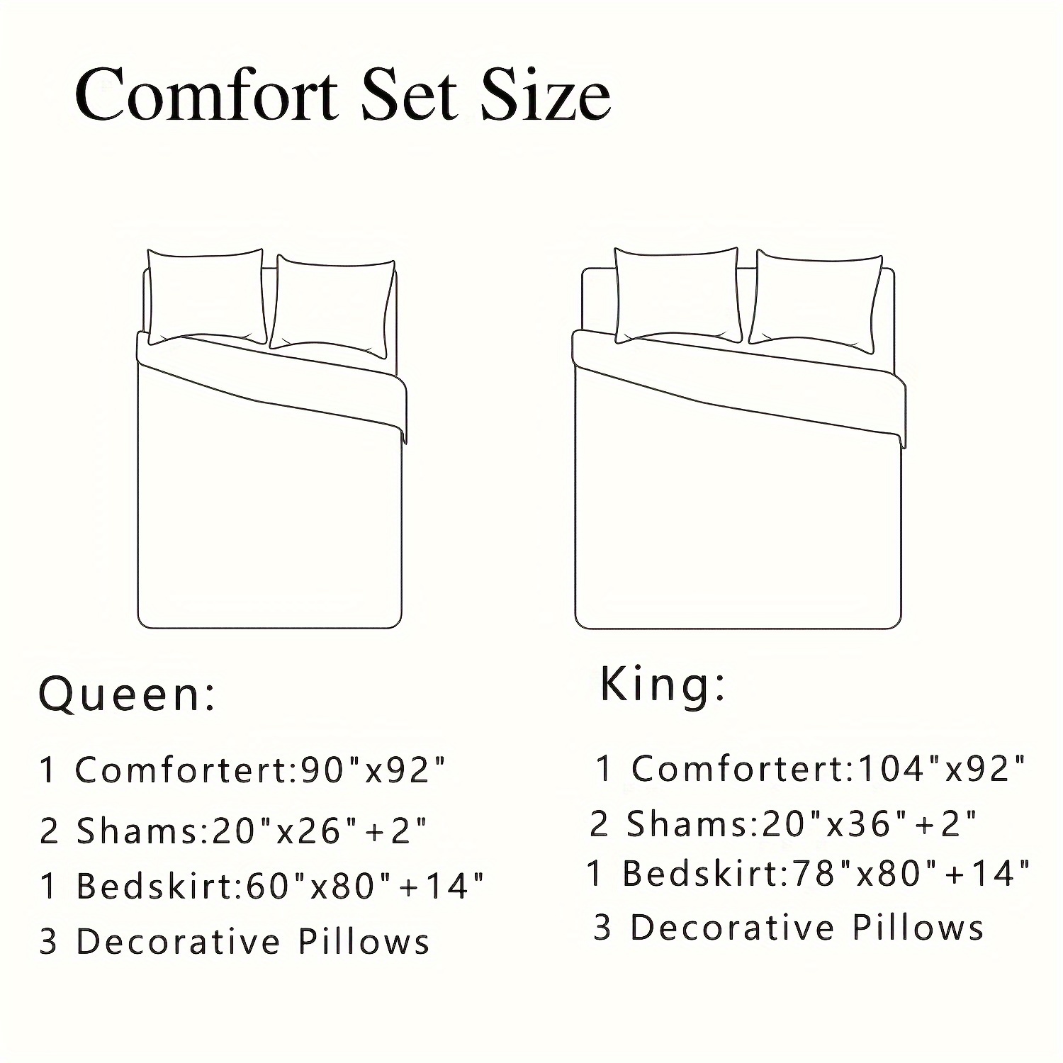 7-Piece Black and Silver Embroidered Comforter Set, Faux Silk Bedding with Decorative Pillows and Bedskirt, King