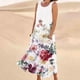 thumbnail image 2 of Vestido de Verano para las Mujeres sin Mangas Lino-Look Impreso Maxi, Suelto Fluido Y Vestido Sexy de Moda para las Mujeres, 2 of 5
