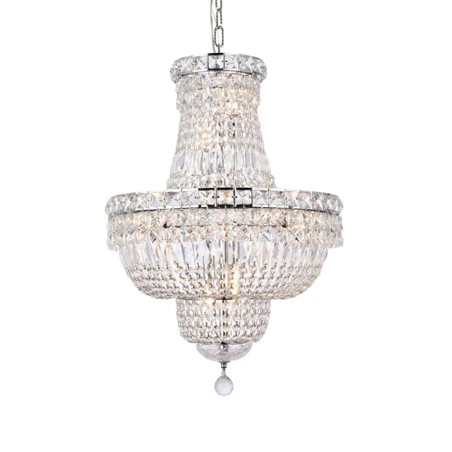 Elegant Lighting Tranquil 18" 12 Light Royal Crystal Chandelier