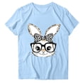 thumbnail image 3 of Ichuanyi Women Happy Easter T Shirt Cute Easter Bunny Graphic Tee Easter Day Casual Tops Round Neck Short Sleeve T-Shirt, 3 of 6