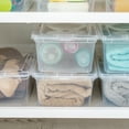 thumbnail image 5 of IRIS USA 6 Qt. Plastic Storage Bins with Lids, Clear, Stackable Totes, Containers, 5 of 9