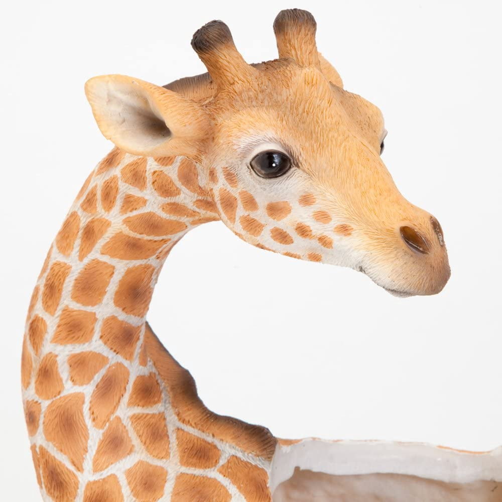 Bits and Pieces Giraffe Wildlife Safari Planter with Indoor/Outdoor Decoration