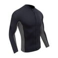 thumbnail image 5 of Men Wetsuits Tops 2mm Neoprene Long Sleeve Surfing Swimming Front Zip Jacket Keep Warm for Water Sports ,, 5 of 7