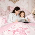 thumbnail image 6 of Erosebridal Initial A-Z Bed in a Bag Twin size, Initial Letter L Bed Set, Girly Fairly Bow Decor, Reversible 7pcs, 6 of 8