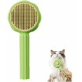 thumbnail image 1 of Cepillo limpiador de pelo de mascotas, con botón de depilación, cepillo de masaje autolimpiante para gatos y perros, cepillos autolimpiantes para perros y gatos, para rizos cortos (verde), 1 of 5