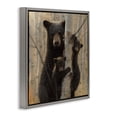 thumbnail image 3 of Stupell Industries Forest Black Bear and Cubs Animals & Insects Photography Gray Floater Framed Canvas Art Print Wall Art, 25 x 25, 3 of 9