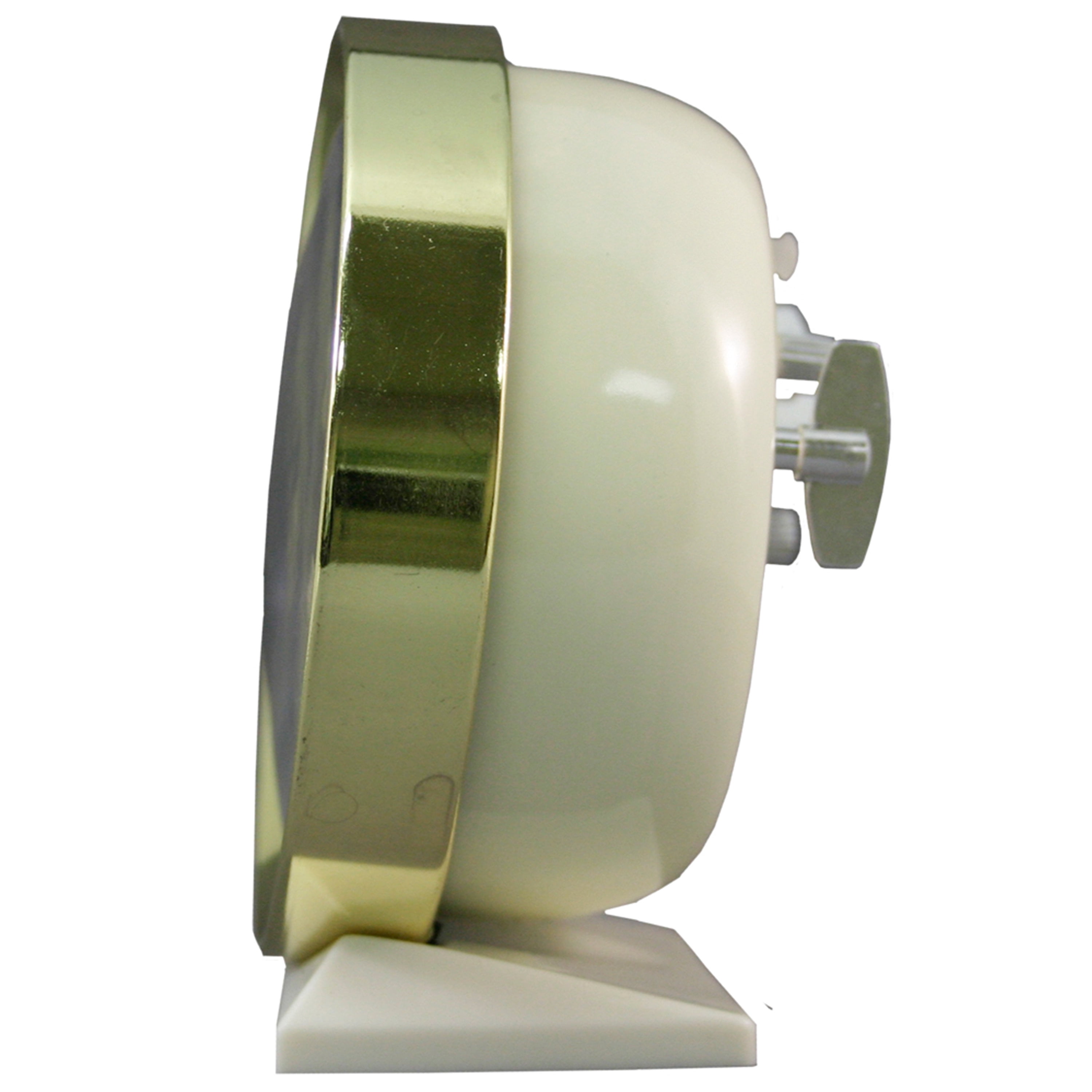 Equity Brass-finished Metal Analog Keywind Alarm Clock, 12020