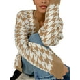 thumbnail image 4 of Women Long Sleeve Knitwear V-neck Loose Single-breasted Knitted Coat, 4 of 9
