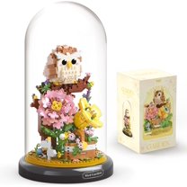 SKQIT Panda Flower Building Set for Adult Party Favors for Adult Animal Building Blocks Plant Friend Set Bonsai Tree Valentines New Year Easter Birthday Gift