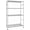 Sliver, variant on Four-Tier Storage Shelf with Hooks and Leveling Feet, Easy Assembly, Rust-Resistant Organizer for Garage Kitchen Pantry Bedroom, 33.2 x 12.7 x 57.3 Inches, Black