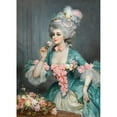 thumbnail image 2 of Lucius Rossi 14x18 Gold Ornate Wood Frame and Double Matted Museum Art Print Titled - An Elegant Lady with Roses, 2 of 4