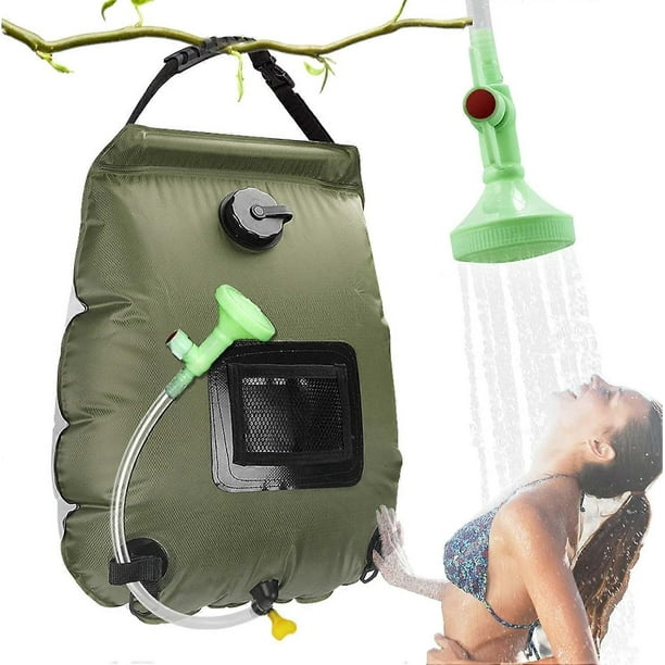 Solar Heated Camping Shower for Toyota Sienna 20052008 with Upgraded Hose and Shower Head for Camping, Hiking and Travel