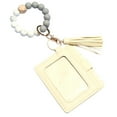 thumbnail image 3 of OUSITAID Silicone Bracelet Keychain Silicone Beads Keychain With Card Wallet Elastic Keychain For Women, 3 of 6