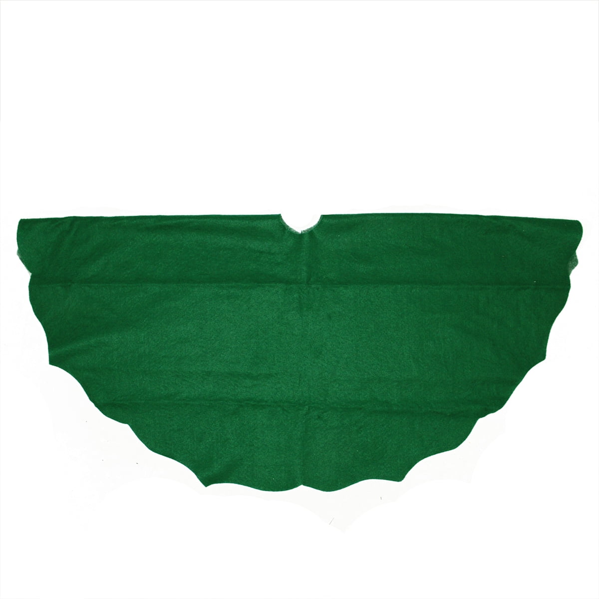 38' Pine Green Scalloped Edge Round Christmas Tree Skirt