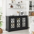 thumbnail image 2 of STYLIVIA Heron 3 Door Wide Sideboard Cabinet with Adjustable Shelves, Sturdy Wood Storage with Metal Hardware, Ivory & Knotty Oak, 2 of 22