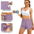 thumbnail image 5 of Rosvigor Womens Athletic Shorts High Waisted Running Shorts Gym Workout Shorts with Pockets, 5 of 7