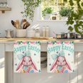 thumbnail image 4 of Easter Kitchen Towels Set of 1, Cute Rabbits Eggs Flowers Leaf Butterflies Watercolor Absorbent Dish Towels for Kitchen, Microfiber Hand Towel, Quick Drying Tea Towel for Cleaning Dishcloths, 4 of 7