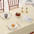 thumbnail image 5 of Rectangle Tablecloth - Waterproof and Wrinkle Resistant Washable Polyester Table Cloth for Kitchen Dining/Party/Wedding Indoor and Outdoor Use (60 x 120 inch, Beige), 5 of 6