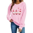 thumbnail image 6 of VKOYWKM Womens Valentines Day Sweatshirt Cute Heart Print Pullover Oversized Long Sleeve Crew Neck Valentine Holiday Sweatshirts, 6 of 7