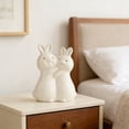 thumbnail image 4 of Cheapark Easter Hugging Bunny Ceramic Figurine 2026 Easter Home Desktop Decor Lovely Festive Animal Ornament, 4 of 7