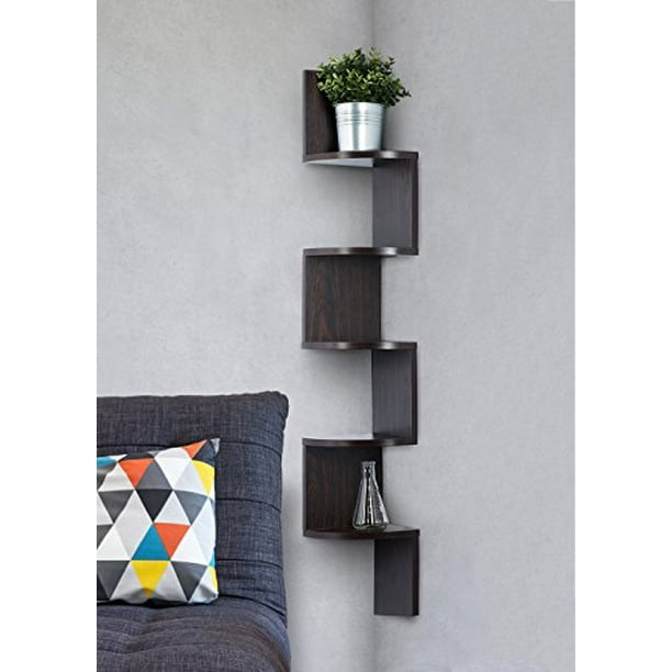 Corner Shelf Espresso Finish Unit 5 Tier Shelves By Saganizer Com - Corner Shelf Unit Corner Shelf Espresso Finish Unit 5 Tier Shelves By Saganizer Com - Corner Shelf Unit