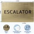 thumbnail image 2 of ADA CENTRAL SIGNS - 6" X4" Escalator Sign - ADA Compliant Tactile Graphics Grade 2 Braille Text | Wall Signs for Stores, Malls, Airports, Transit Systems, Hotels, Arenas, Stadiums, & Public Buildings, 2 of 7