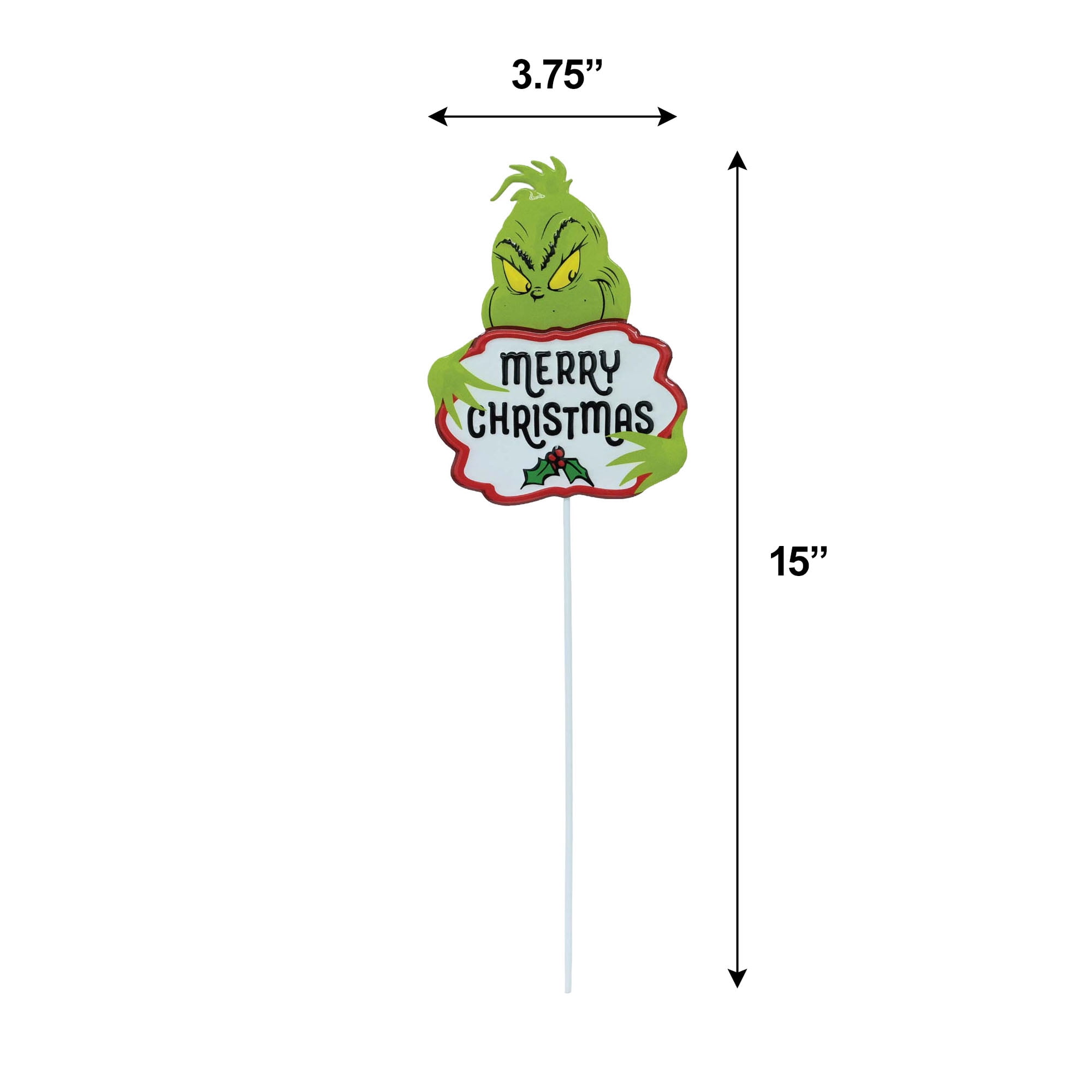 Dr. Seuss The Grinch “Merry Christmas” Yard Stake – Outdoor Holiday Decoration