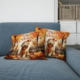 thumbnail image 2 of Happy Thanksgiving Goldendoodle Give Thanks Fall Beanie Scarf Welcome Pillow Cushion Double Sided Doodle Dog Lover Gifts Idea Throw Pillow - 00020, 2 of 4
