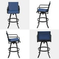 thumbnail image 6 of Pellebant Set of 2 Outdoor Swivel Bar Stools Patio Aluminum Bar Chairs in Navy Blue, 6 of 9