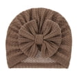 thumbnail image 2 of Large Turban Hat Cap Beanie Bonnet with Big Hair Bow Hospital Baby Hats Knot Headwraps Turbans for Newborn Baby Girls Toddlers Infants Kids, 2 of 5