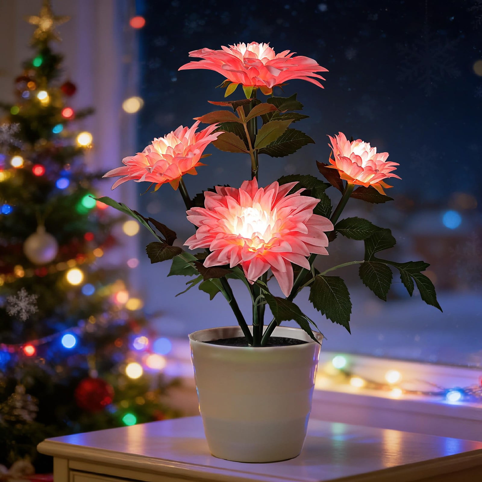 Hydrangea Lamp for Womens Gifts, Christmas Birthday Gifts for Women Mom Granddaughter Girlfriend Friend Wife Her Anniversary Birthday, Bedroom Bar Coffee Shop Hydrangea Night Light Flower Lamp Decor