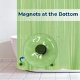 thumbnail image 4 of Yiannan Clear Green PEVA Shower Curtain Liner, Rustproof Grommets, Waterproof, 3 Magnets，71x72, 4 of 7