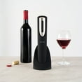 thumbnail image 3 of Bar Lux Black and Silver Electric Wine Opener - with Charging Base and Wine Foil Cutter - 1 count box, 3 of 10