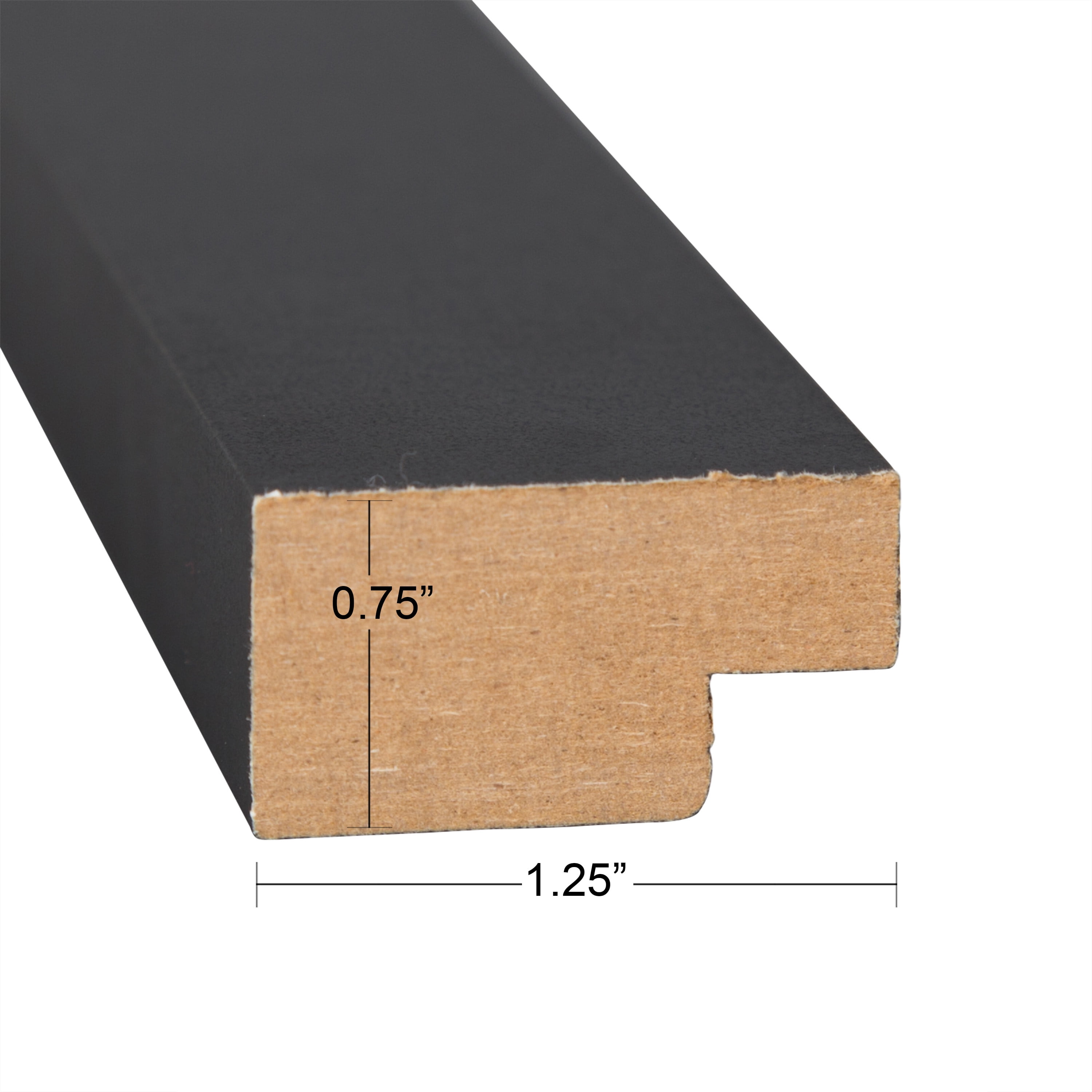 DesignOvation Modern Gallery Floating Wood Picture Frame, Set of 2, 14" x 18", Black, Floating Picture Frames for Wall