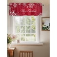 thumbnail image 2 of Winter Merry Christmas Valances for Windows White Snowflake Red Illustration Rod Pocket Curtains Valance Short Window Treatment Drapes for Living Room, Bedroom Bathroom 60"&nbsp;W x 14" L, 2 of 5