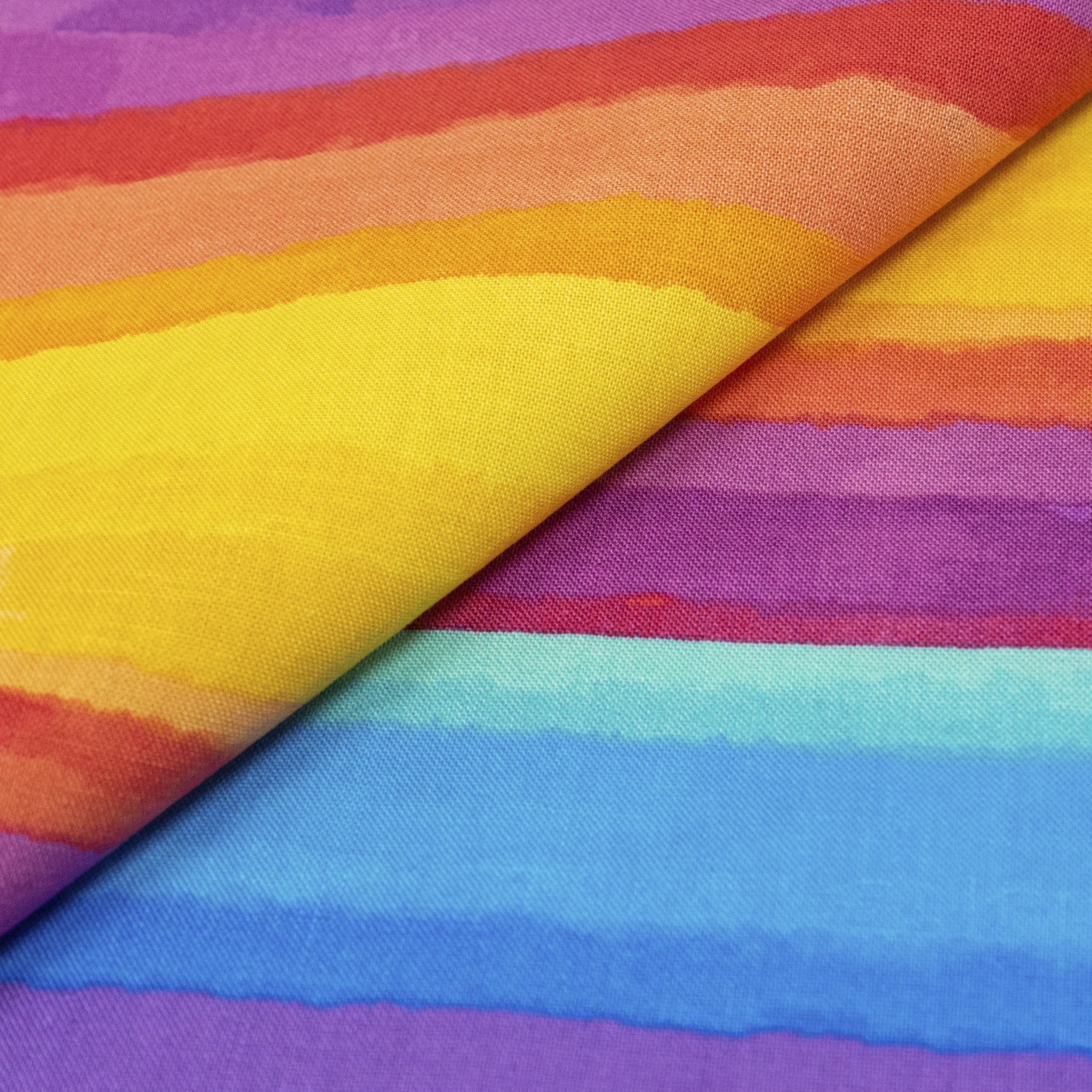 Singer Print Fabric, 100% Premium Cotton, Sewing Quilting, 44 inch, Rainbow Blender 3 Yard Cut