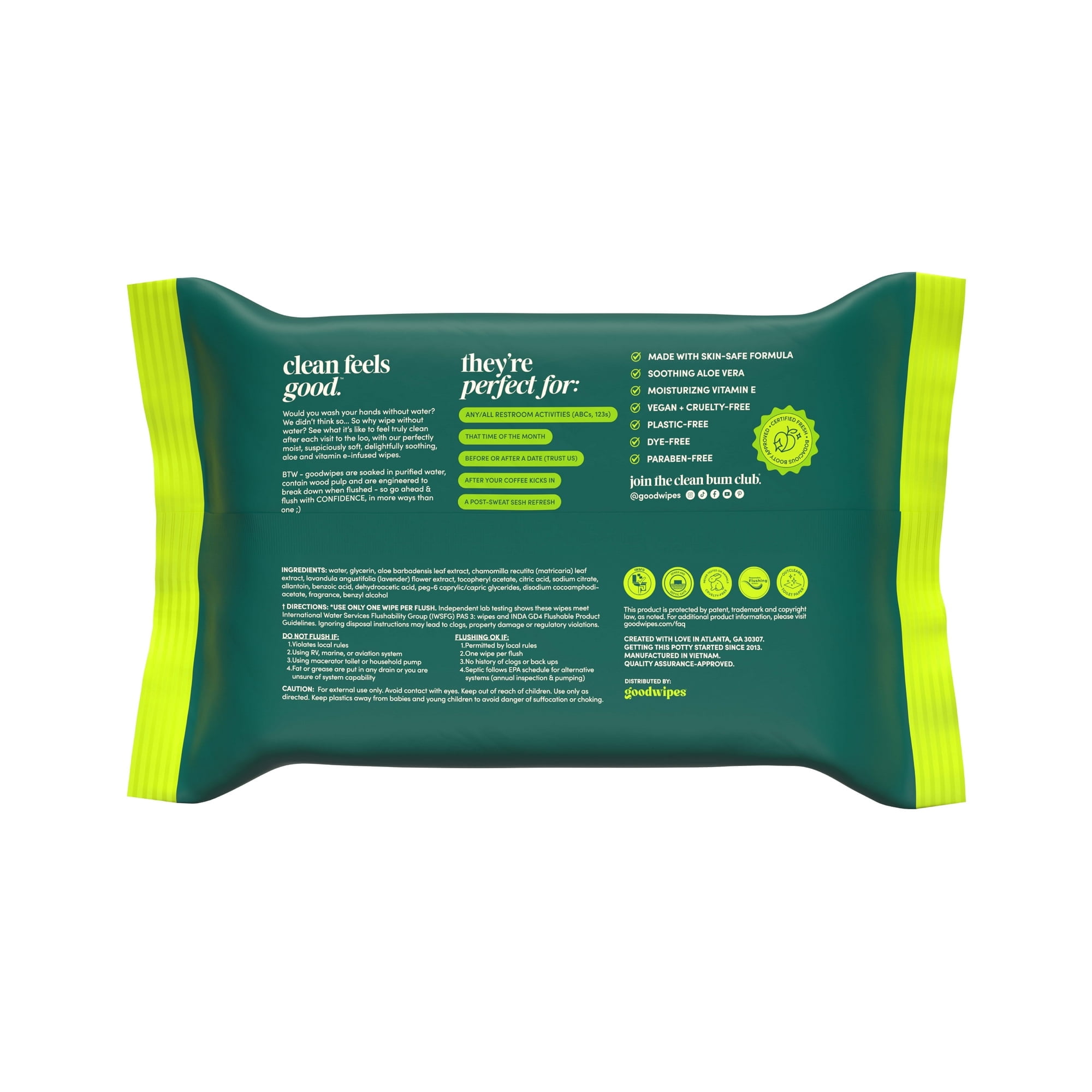 goodwipes Flushable Butt Wipes, Botanical Bliss Scented,  300 Total Wipes