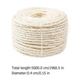 thumbnail image 2 of 1Pc 50M Decorative DIY Retro Hemp Rope Ornament Cat Scratching Sisal Hemp Rope Random Color, 2 of 8