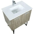 thumbnail image 5 of Lexora Home Lancy 30" Single Quartz Top Bathroom Vanity with Chrome Faucet, 5 of 14