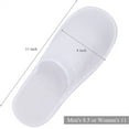thumbnail image 2 of Tutuviw 10 Pairs Comfort Disposable Slippers, Bulk Spa Slippers for Women & Men, Guests, Closed Toe Cotton Soft Hotel Slippers for Home Indoor Hotel Travel Wedding Party (11"x4", White), 2 of 8