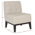 thumbnail image 4 of SAFAVIEH Angel Tufted Armless Club Chair Beige, 4 of 7