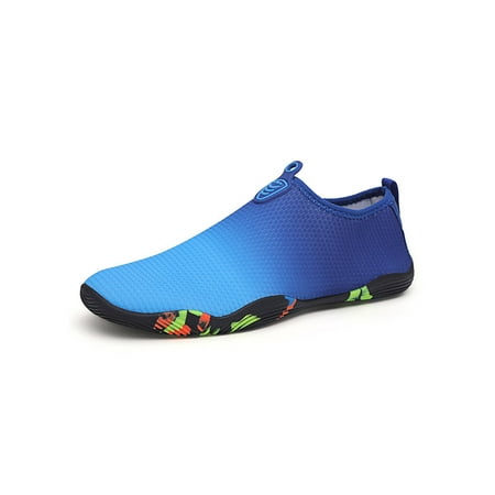

Ritualay Unisex Water Sports Shoes Women Men Barefoot Quick-Dry Beach Aqua Socks Royal Blue 5.5