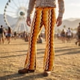thumbnail image 2 of CONZONE Mens 70S Disco Flared Pants Vintage Hippie Pants for Men Trendy Funny Graphic Bell Bottoms, 2 of 4