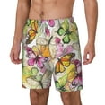 thumbnail image 2 of Uemuo Butterflies2 Pattern Mens Swim Trunks Quick Dry Board Shorts with Mesh Lining, Stretch Beach Shorts Quick Dry No-Chafing Board Shorts-Large, 2 of 9