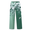 thumbnail image 7 of Women's Casual Wide Leg Sweatpants, Loose Floral Print Sports Pants, Fashion Lounge Pants for Women, Perfect for Home and Outdoor Activities,Green,2XL, 7 of 7