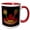 Red/White, variant on 3drose, Mexican Fiesta Hat with Murracas on Image of Blackboard Illustration, 11oz Two-tone Red Mug